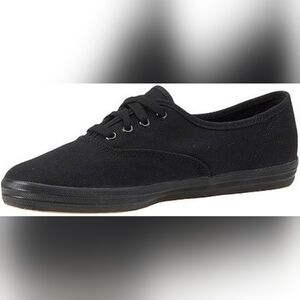 Keds Champion Originals Canvas Casual Oxford Lace Up, All Black, 8W